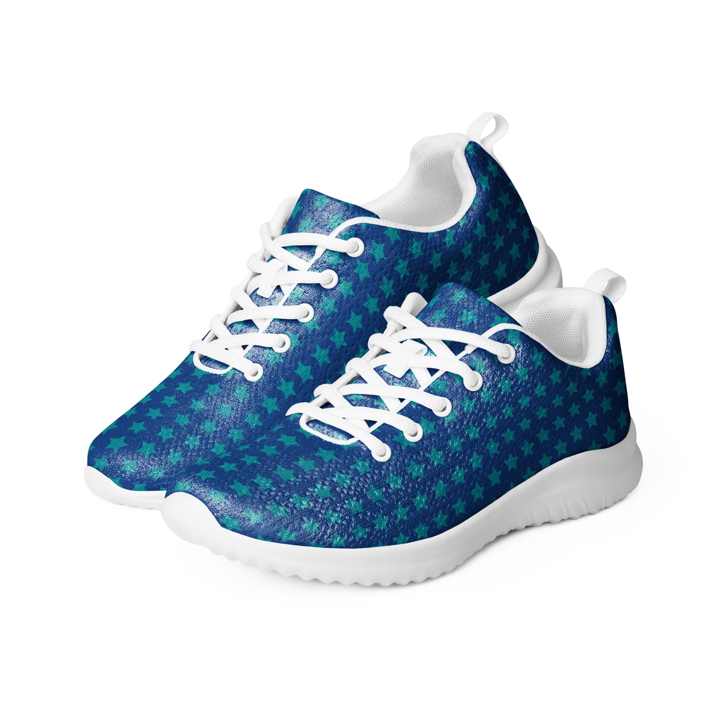 DASH Stars Blue Men’s Athletic Shoes Lightweight Breathable Design by IOBI Original Apparel