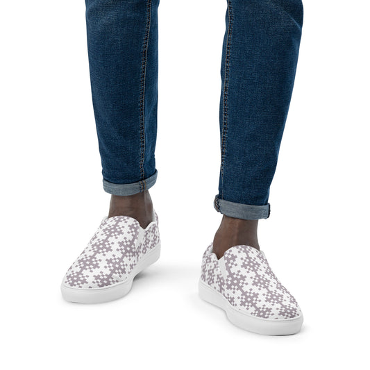 COM4T PC Pixel Men’s Slip-On Canvas Fashion Shoes by IOBI Original Apparel