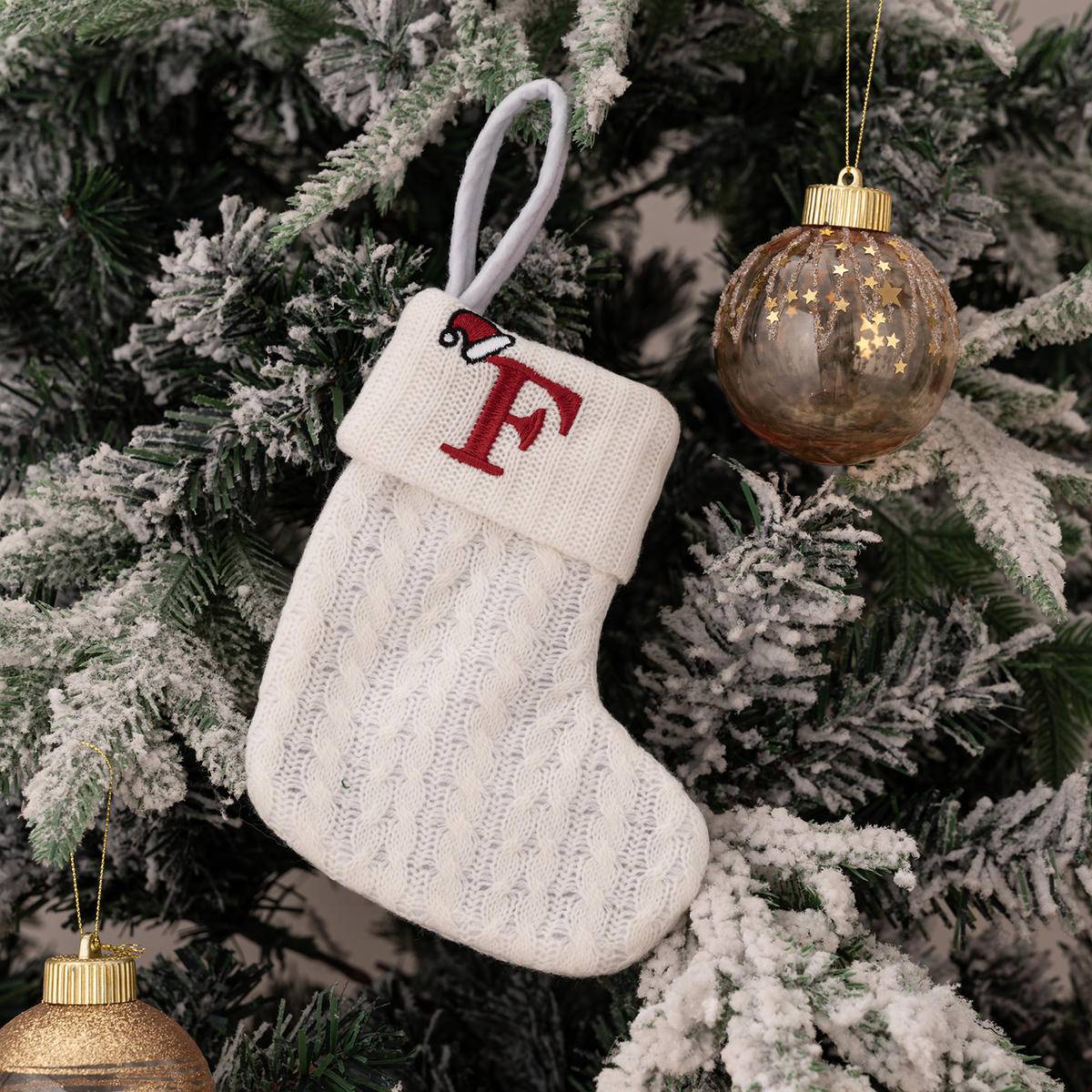 Letters Embroidery Christmas Hanging Socks Ornametns