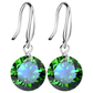 Exotic Emerald Naked IOBI Crystals Silver Drill Earrings - 10mm for Woman