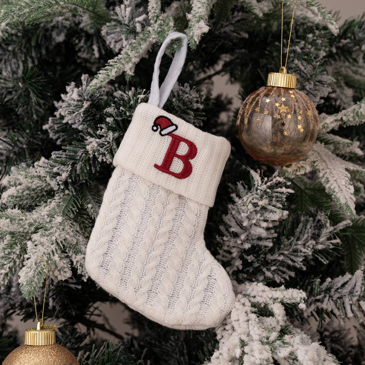 Letters Embroidery Christmas Hanging Socks Ornametns