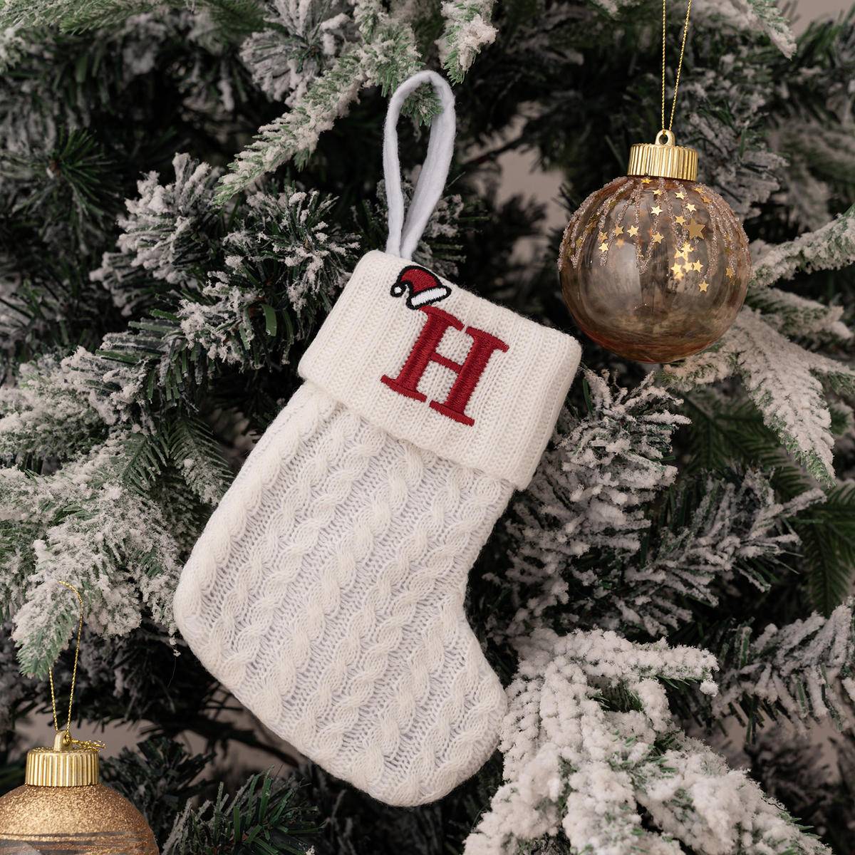 Letters Embroidery Christmas Hanging Socks Ornametns