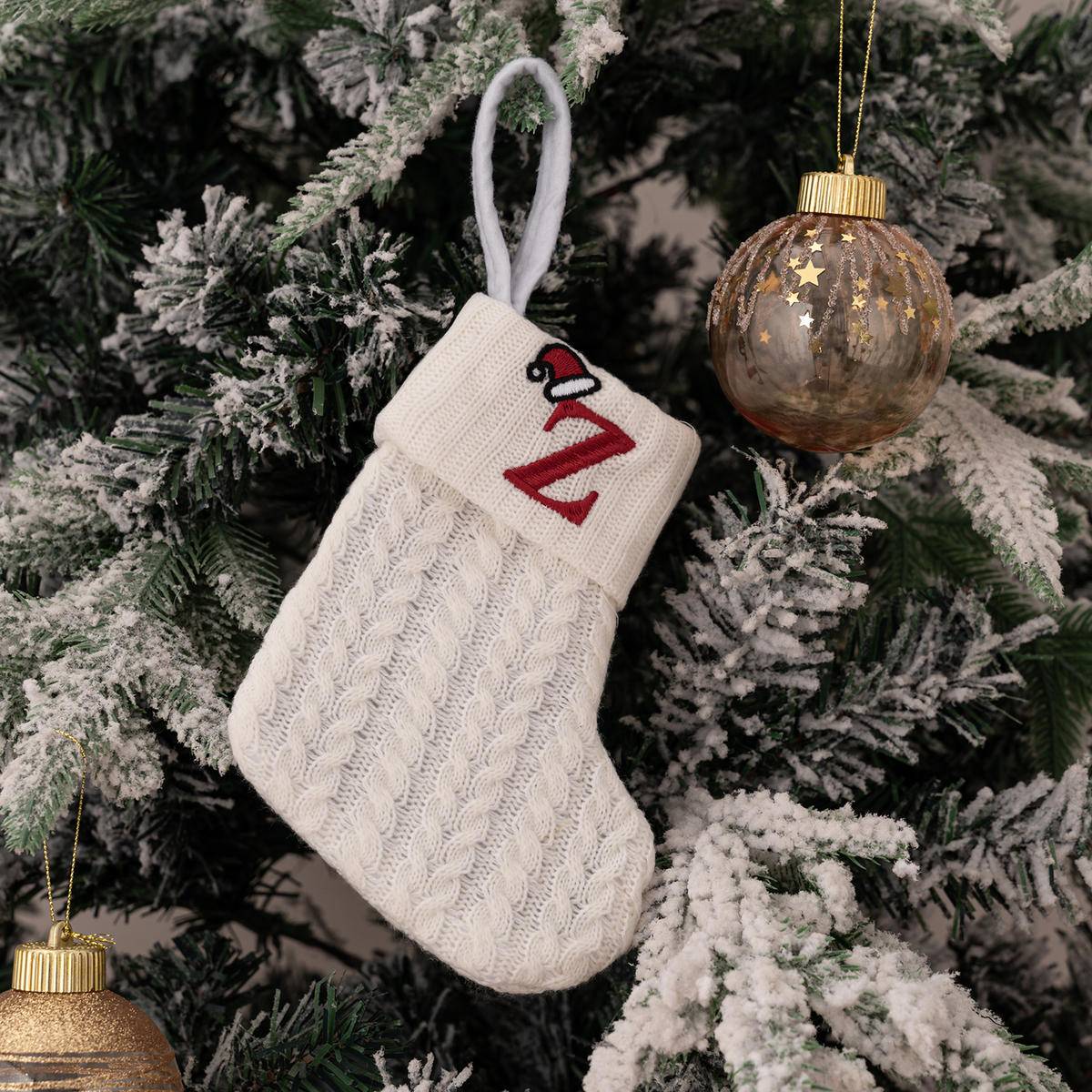 Letters Embroidery Christmas Hanging Socks Ornametns