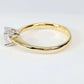 Bella D'ora 1CT Round Cut IOBI Simulated Diamond Solitaire 18K Gold plating over Sterling Silver Ring