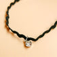 Rippling Rhinestone Black Anklet For Woman