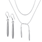 Chic Sticks Silver Wrap Necklace & Earrings for Women