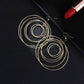 Dangling Circles Earrings in Gold or Silver for Women
