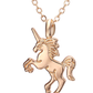 A Little Fantasy Unicorn Gold & Enamel Necklace