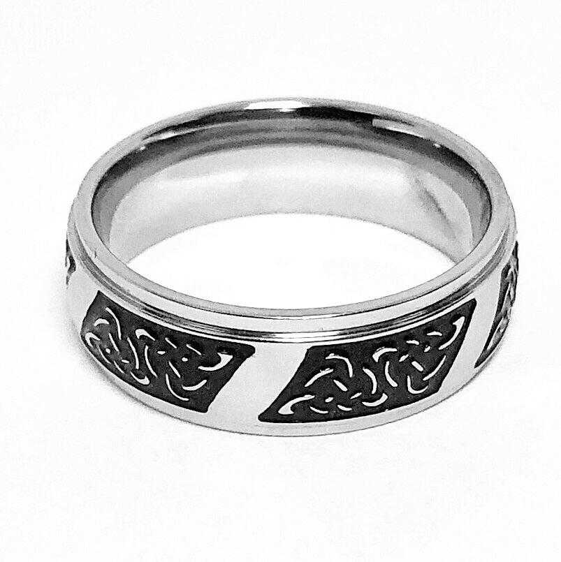 Celtic Charm Stainless Steel Men's Band