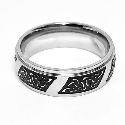 Celtic Charm Stainless Steel Men's Band