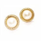 Pearlescence Gold Halo Stud Earrings