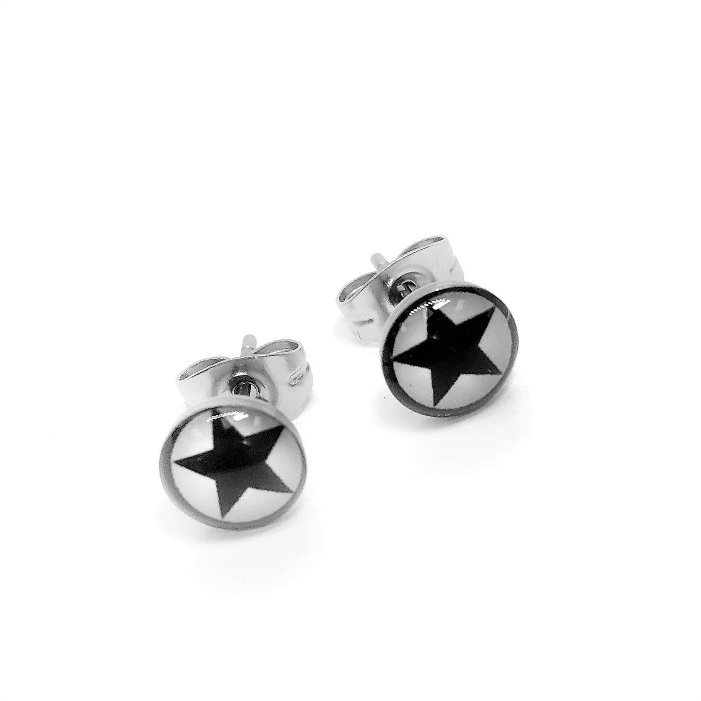 Black Star Stainless Steel Studs