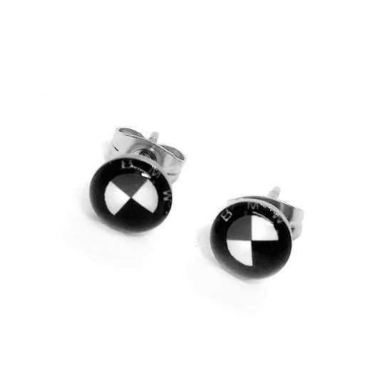 Black BMW Stainless Steel Studs