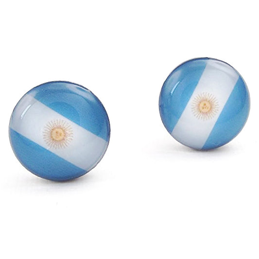 Argentina Flag Stainless Steel Studs