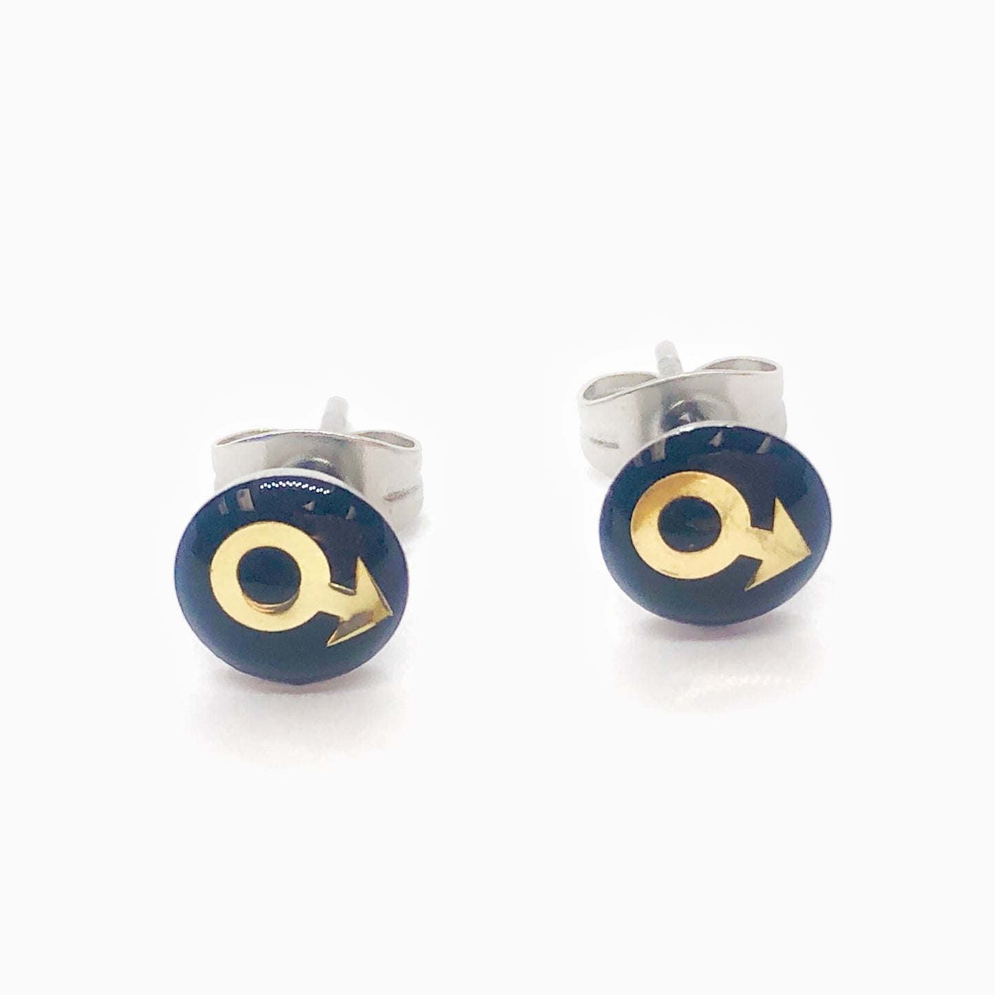 Gold Gender Symbol Stainless Steel Studs