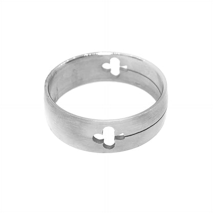 Card Symbol Cut Out Stainless Steel Ring