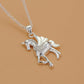 Pegasus Sterling Silver Necklace Pendant for Woman