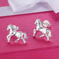 Little Horse Silver Stud Petite Earrings for Woman Gift for The Horse Lover Birthday Holiday