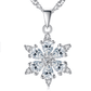 Snowy White Zirconia Snowflake Necklace