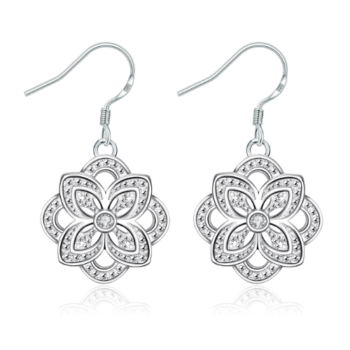 Parisian Petals Silver Earrings for Women