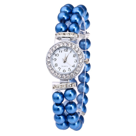Vintage Era Pearl and Crystal Halo Stretch Elastic Watch for Woman Any Occasion Wedding Accessories