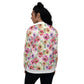 Women Bomber Jacket With Pockets Zipper Poppy Bloom Flowers Design by IOBI Original Apparel