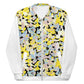 Women's Bomber Jacket With Pockets Zipper Premium Quality Yellow Blue Pink Bloom Design by IOBI Original Apparel
