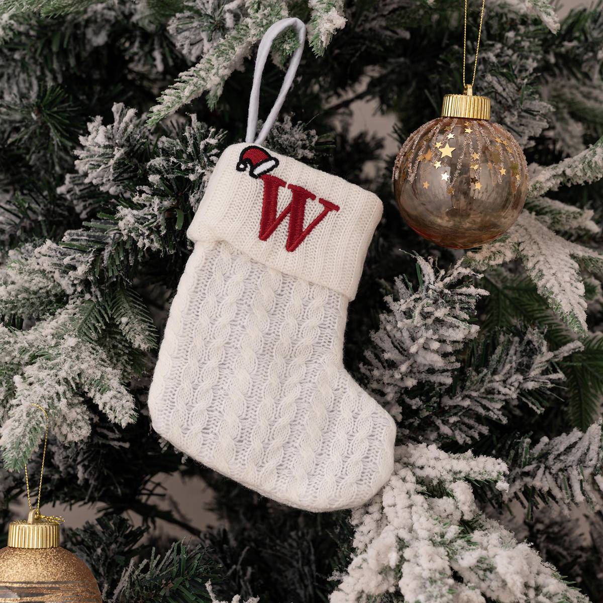 Letters Embroidery Christmas Hanging Socks Ornametns