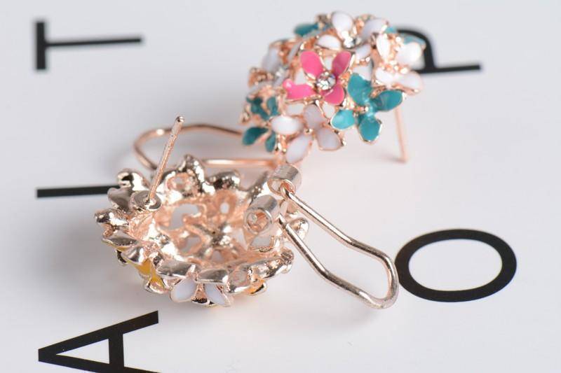 Bouquet of Beauty Enamel Flower Earrings