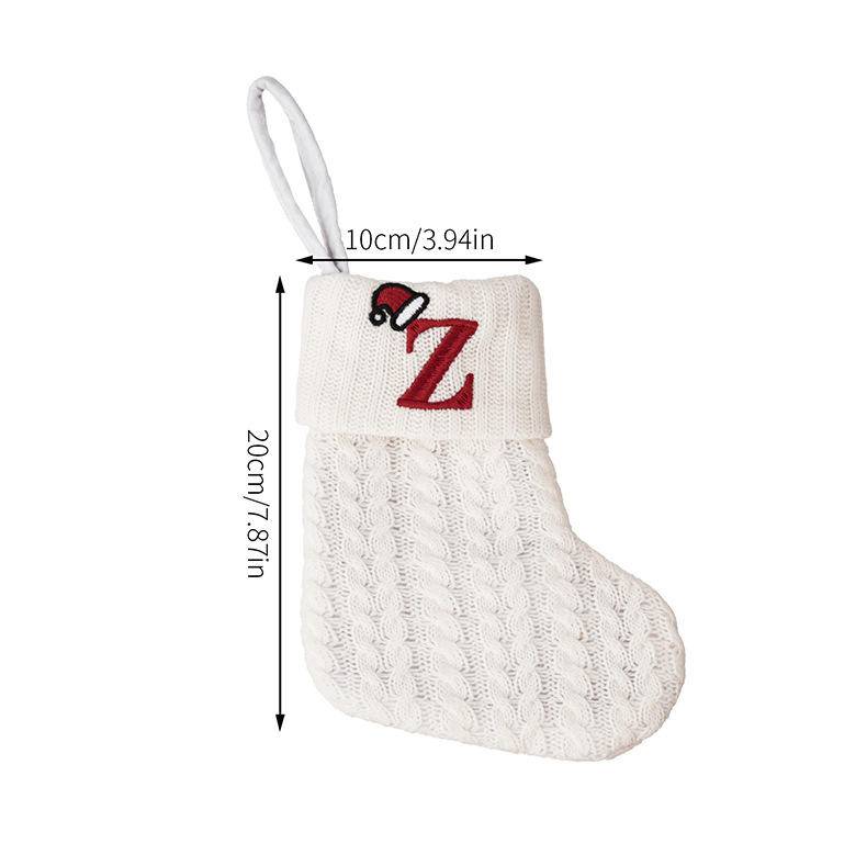 Letters Embroidery Christmas Hanging Socks Ornametns