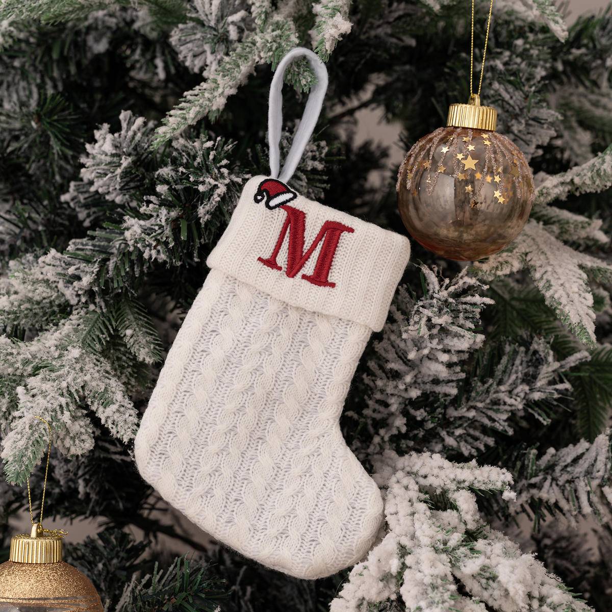 Letters Embroidery Christmas Hanging Socks Ornametns