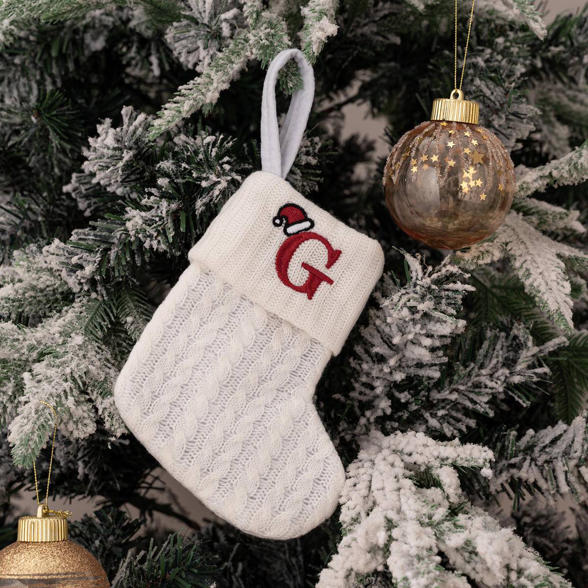 Letters Embroidery Christmas Hanging Socks Ornametns