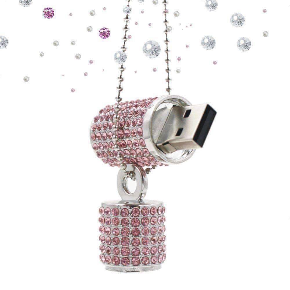 Feshionn IOBI accessories Pink ON SALE - 8G Crystal Encrusted USB Flash Drive Memory Stick