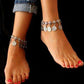 Feshionn IOBI Anklets ON SALE - Vintage Patina Gypsy Coin Dangling Chain Ankle Bracelet