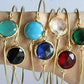 Feshionn IOBI bracelets Athena Red Goddess Wire Bangle Bracelet with Faceted Quartz Glass Crystal - Seven Colors to Choose!