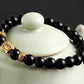 Feshionn IOBI bracelets Black Agate ON SALE - Buddha Bead Genuine Agate Gemstone Bracelet