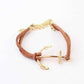 Feshionn IOBI bracelets Brown Anchors Away Suede Leather Bracelet - Choose Your Color