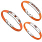 Feshionn IOBI bracelets Gecko Orange Band Silicone Bracelet with Stainless Steel Cut Out Designs ~ Choose Your Design