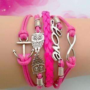 Feshionn IOBI bracelets Magenta Pink Handmade Friendship Bracelet