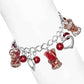 Feshionn IOBI bracelets Three Hearts Lamp Work Glass Bead Charm Bracelet ~ Three Colors to Choose