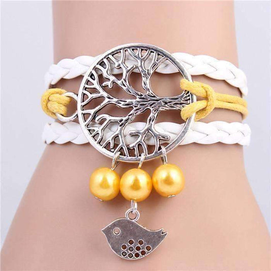 Feshionn IOBI bracelets Tree of Life Yellow Handmade Friendship Bracelet
