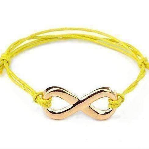 Feshionn IOBI bracelets Yellow and Gold Tone Infinity Friendship Bracelet