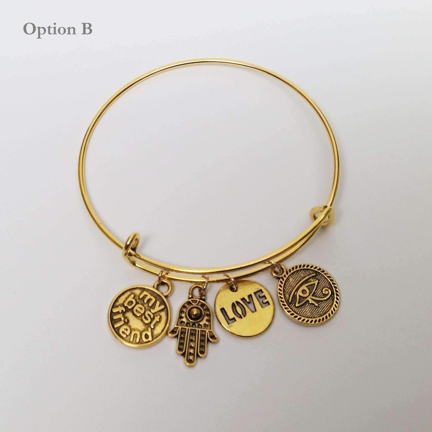Feshionn IOBI bracelets Your Golden Charms Bangle Bracelet