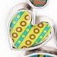 Feshionn IOBI Charms Green Stripes Pop Art Heart Charm for Charm Locket Necklaces ~ Your Choice