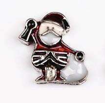 Feshionn IOBI Charms Santa Holiday Collection Free Floating Charms for Charm Locket Necklaces