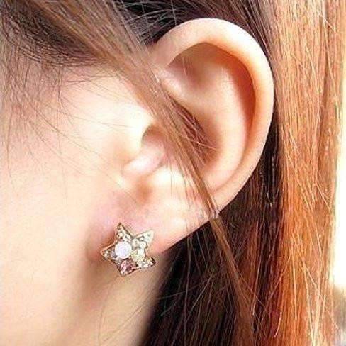 Feshionn IOBI Earrings 18k Gold Plated Confetti Star Stud Earrings