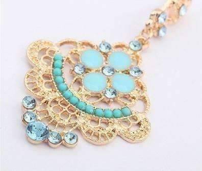 Feshionn IOBI Earrings "Charlotte's Oceanside" Aqua Chandelier Earrings