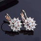 Feshionn IOBI Earrings Clear on Rose Gold ON SALE - Brilliant Austrian Crystal Flower Earrings