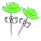 Feshionn IOBI Earrings CLEARANCE - Shimmering Green Rose Stud Earrings