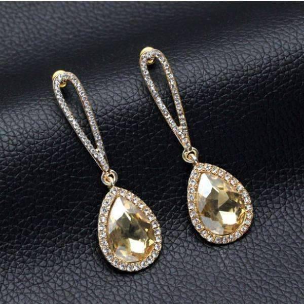 Feshionn IOBI Earrings Evening Splendor Austrian Crystal Drop Earrings in Three Elegant Colors